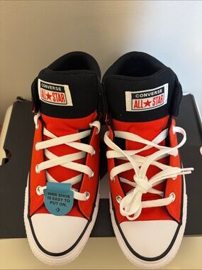 Converse High Top Sneakers in Red and Black